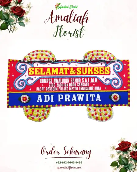 Papan Bunga Ucapan Selamat Guli